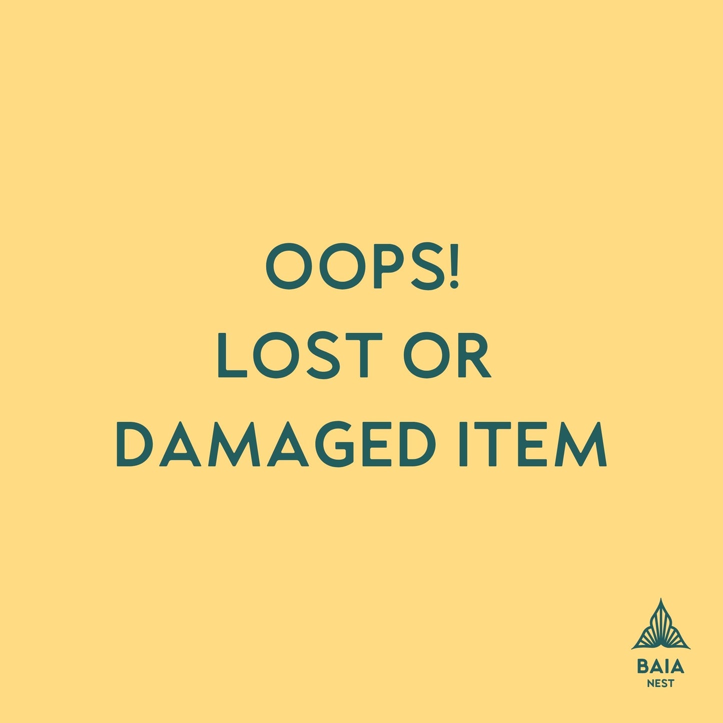 Oops! Lost or Damaged Item