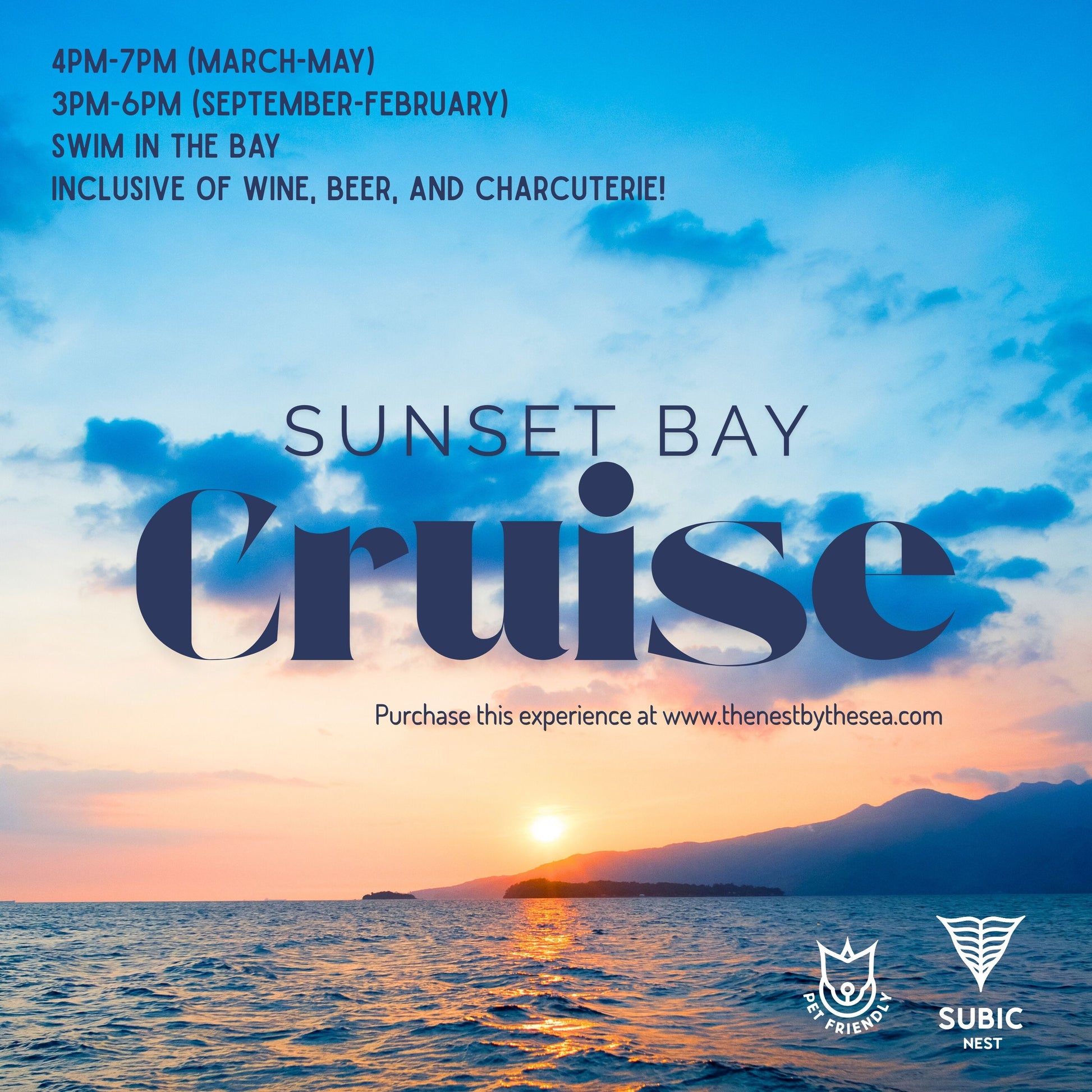 Cover Photo for Subset Bay Cruise fun unique booze boozer couple friends group family experience experiences trip cruising in Subic Bay Freeport Zambales Bataan Luzon Philippines for hen night wedding pre-nup bachelorette bachelor 
bridesmaids groomsmen pet friendly party boat by The Nest by the Sea Subic Nest