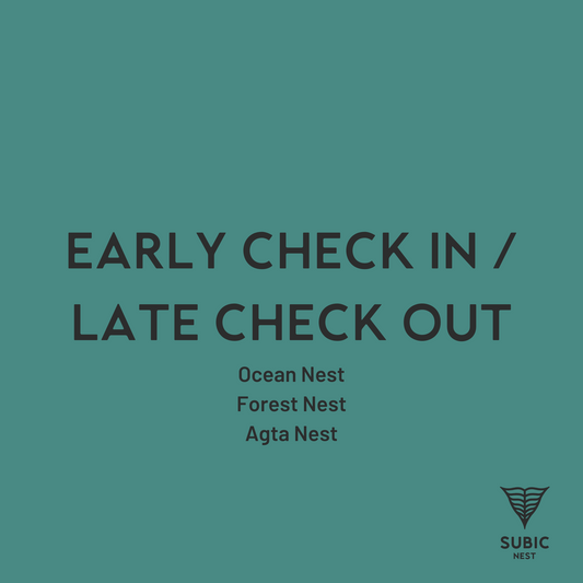 Early Check In/Late Checkout for Ocean, Forest, Agta Nests