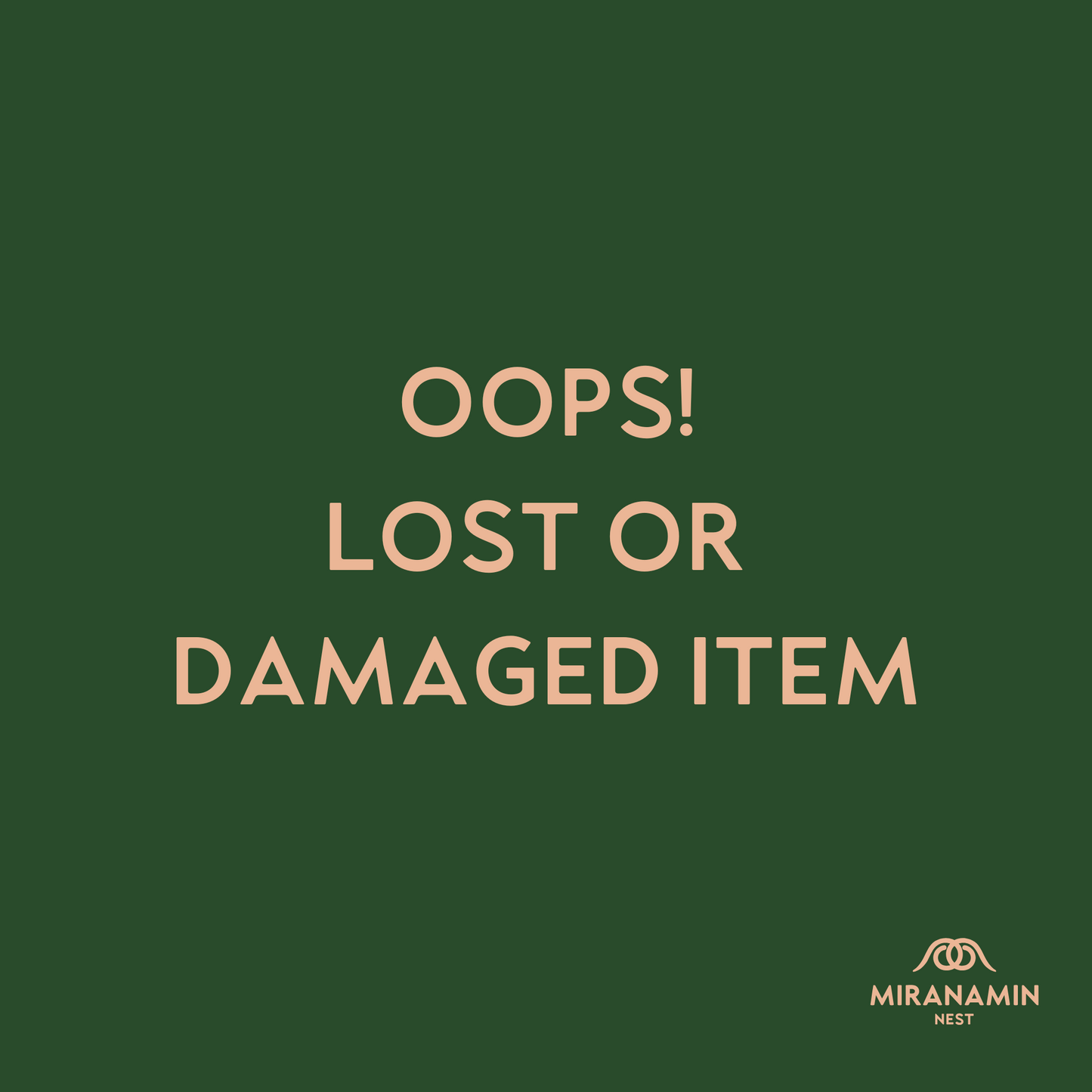 Lost Or Damaged Item